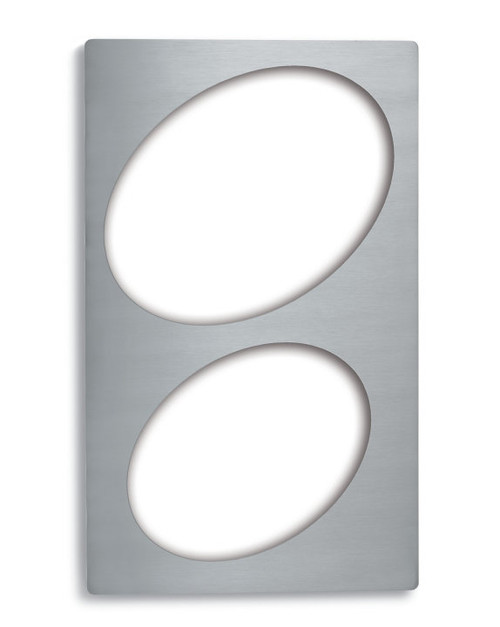 Vollrath 8243114 21.13" W x 12.75" D Stainless Steel Oval Miramar Single Size Template for Miramar Cookware