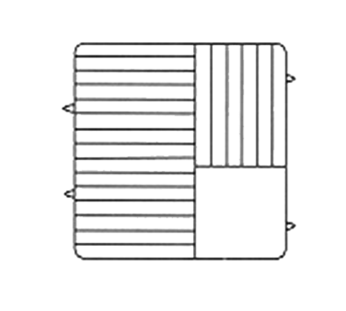 Vollrath PM2110-5 21 Plate Co-Polymer Plastic Open Profile Plate Crate Dishwasher Rack