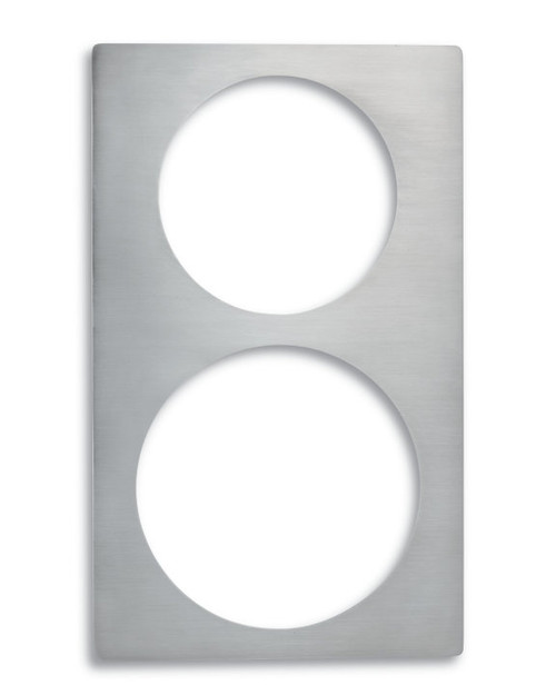 Vollrath 8242014 21.13" W x 12.75" D Round Stainless Steel Plain Edge Miramar Single Size Template