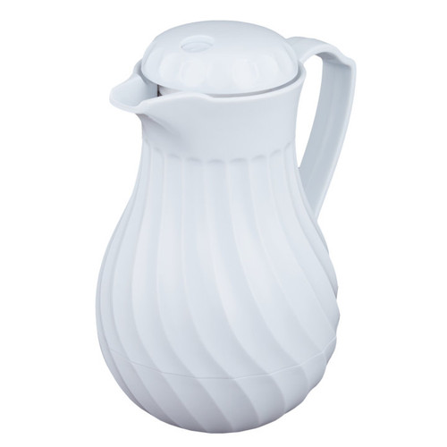 Vollrath 52160 42 Oz. White Plastic SwirlServe Hot-N-Cold Beverage Server