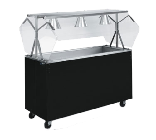 Vollrath 3871546 46" W x 39 1/2" D x 59" H Fully Enclosed Base Non-Refrigerated 3 Pans 2-Series Affordable Portable Cold Food Station - 120 Volts
