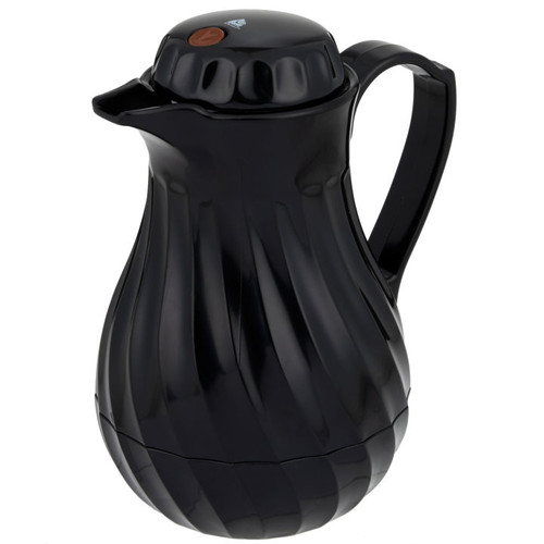 Vollrath 52126 10 Oz. Black Plastic Tilt & Pour SwirlServe Beverage Server