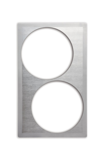 Vollrath 8242516 21.13" W x 12.75" D Round Stainless Steel Satin Edge Miramar Single Size Template