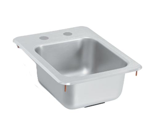 Vollrath 1734-C 10"W x 11" Front-to-Back x 6 3/16" Deep Bowl Drop-in Stainless Steel Self-Rimming Underbar Sink