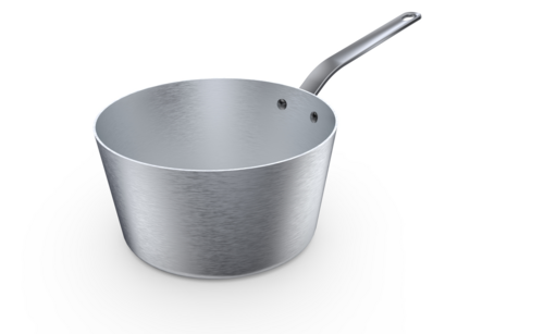 Vollrath 661145 4.5 Qt. 11 Gauge Aluminum Alloy with Natural Finish Wear-Ever Tapered Sauce Pan