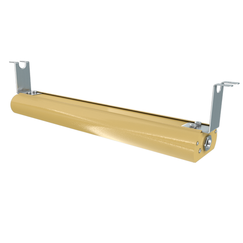Vollrath FC-4SH-72120-BR-IN 72" Brass Powder Coat Aluminum Housing Stainless Steel Mounting Brackets with Adjustable Set Screw Low Profile Heat Strip - 120V 1659W