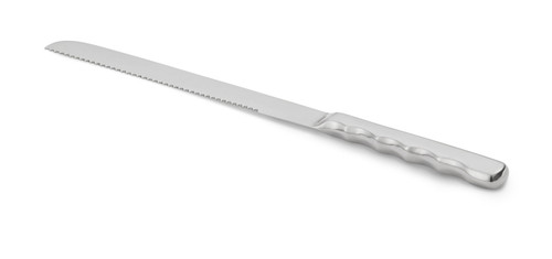 Vollrath 48145 13 3/4" Length Stainless with 9" Serrated Blade Hollow Handled Buffetware Slicing Knife