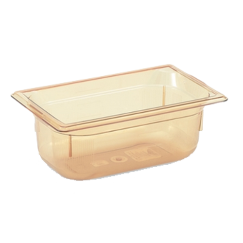 Vollrath 9042410 2.50" Deep High-Temp Amber Resin Super Pan 1/4 GN Food Pan