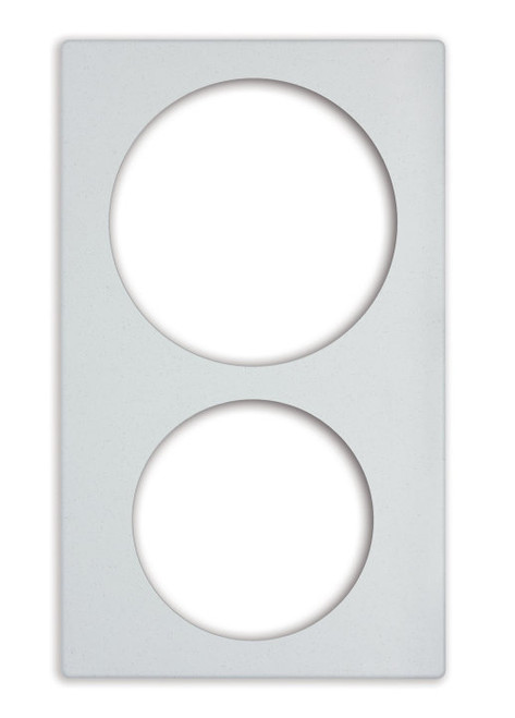 Vollrath 8242020 21.13" W x 12.75" D Plastic Round White Stone Miramar Single Size Template for Miramar Cookware