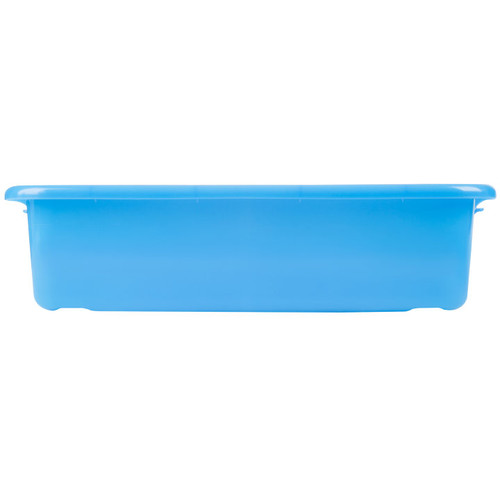 Vollrath 1511-C04 20" W x 15" D x 5" Deep Blue Plastic Perforated Traex Color Mate Drain Box