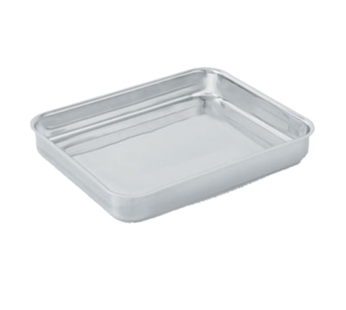 Vollrath 49432 14.69" W x 11.81" D x 2" H 4.6 Qt. 3-Ply Construction 18-8 Stainless Steel with 3004 Aluminum Core Bottom and Side Walls Miramar Display Cookware Large Food Pan