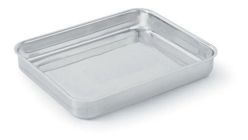 Vollrath 49432 14.69" W x 11.81" D x 2" H 4.6 Qt. 3-Ply Construction 18-8 Stainless Steel with 3004 Aluminum Core Bottom and Side Walls Miramar Display Cookware Large Food Pan