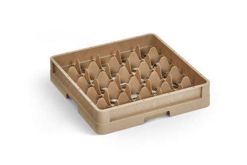Vollrath CR10FFFF 19.75" W x 10.31" H x 19.75" D (9) Compartment Beige Full Size Co-Polymer Plastic Traex Compartment Rack