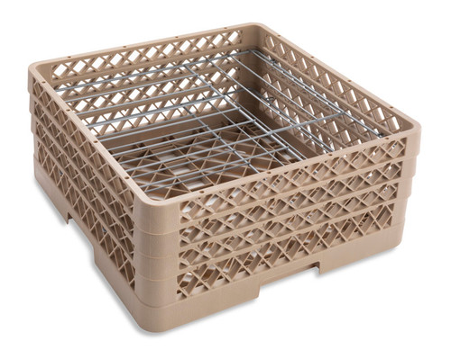 Vollrath PM1211-3 7.625" Dia. x 1.75" H 12 Plate Capacity Co-Polymer Plastic 3 Extenders with Wire Dividers Plate Crate Dishwasher Rack