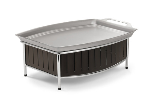 Vollrath 4667575 21" W x 16" D x 7.5" H Grill Stand Black High Quality Durable Aluminum and Stainless Steel Contoured Buffet Station
