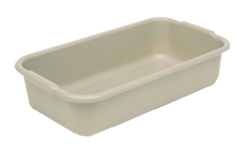Vollrath 1390 24.5" W x 13.38" D x 5.25" H Beige Polyethylene Rack-Master Soak Tub / Bus Box