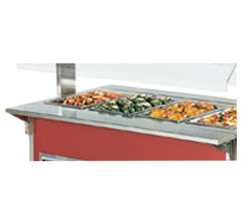 Vollrath 37509-2 19" x 9 1/4" x 6 7/8" ADA Inside Corner Station 4-Series Signature Server Stainless Steel Countertop Plate Rest