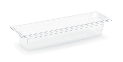 Vollrath 8054410 4" Deep Low-Temp Polycarbonate Clear Plastic Super Pan 2/4 GN Food Pan