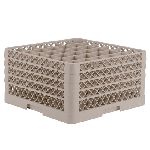 Vollrath TR7CAAC 19.75" x 19.75" Beige Co-Polymer Plastic (36) Compartments Full Size Glass / Stemware Rack