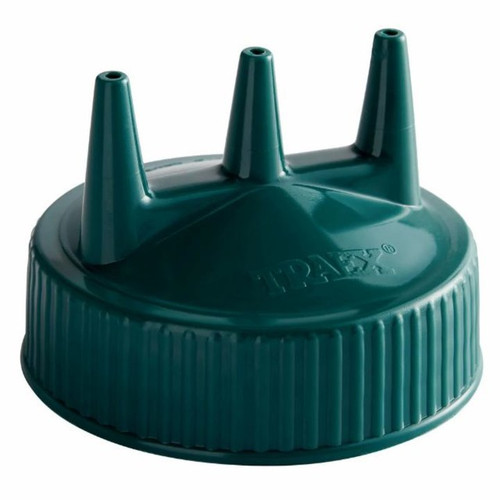 Vollrath 3300-191 32 Oz. Vista Green Wide Mouth Bottles Tri Tip Replacement Color Cap