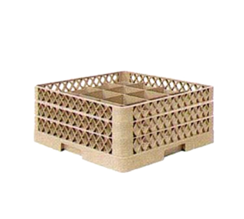 Vollrath TR8DA 19.75" W x 7.13" H (16) 4 3/8" Square Compartment Size with (1) Compartment Extender and (1) Open Extender Traex Full Size Glass / Stemware Rack