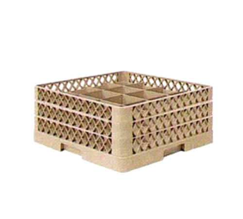 Vollrath TR8DA 19.75" W x 7.13" H (16) 4 3/8" Square Compartment Size with (1) Compartment Extender and (1) Open Extender Traex Full Size Glass / Stemware Rack