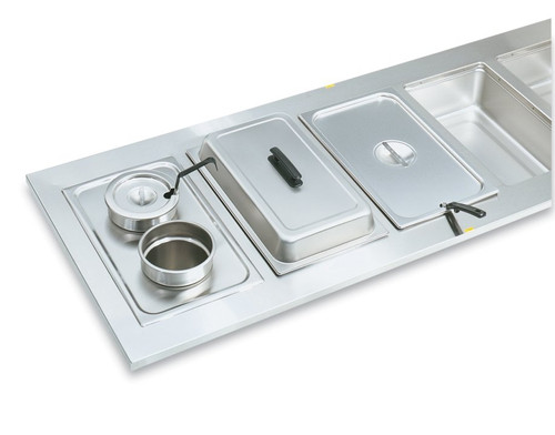 Vollrath 19190 300 Series Stainless Steel with (2) 6 3/8" Inset Holes Adapter Plate