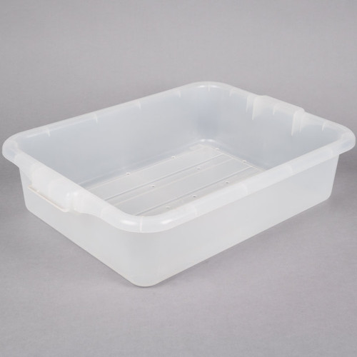 Vollrath 1511-C13 20" W x 15" D x 5" Deep Clear Plastic Perforated Traex Color Mate Drain Box