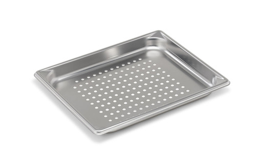 Vollrath 30213 1 1/4" D 22 Gauge Stainless Steel Perforated Super pan V Food Pan