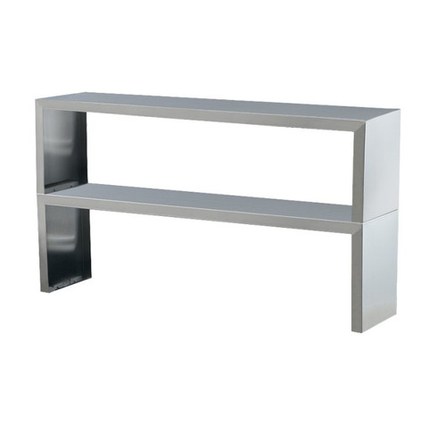 Vollrath 38033 46" W x 10" D x 26" H Stainless Steel-300 Series Heavy Gauge ServeWell Double-Deck Overshelf