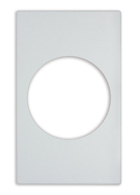 Vollrath 8242120 21.13" W x 12.75" D Plastic Round White Stone Miramar Single Size Template for Miramar Cookware