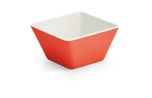 Vollrath V2220040 3.50" W x 3 .50" L x 2.125" H 0.125 Qt. XS Square Red Melamine Bowl