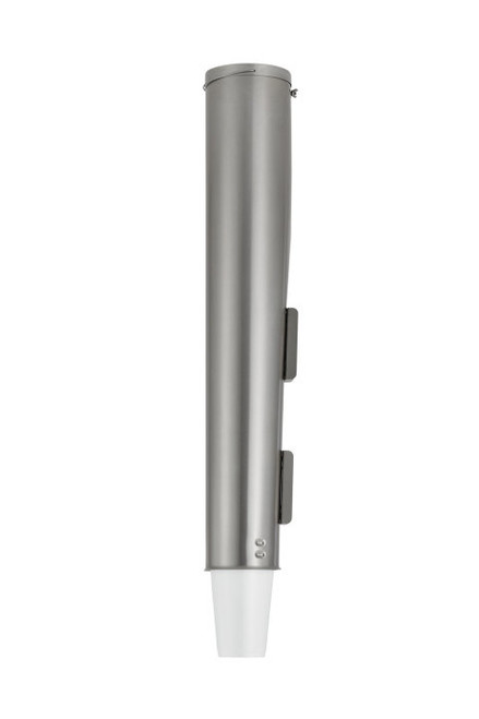 Vollrath PLC-2 25 3/4" W x 3 3/4" D Stainless Steel Pull / Gravity Feed Cup Dispenser