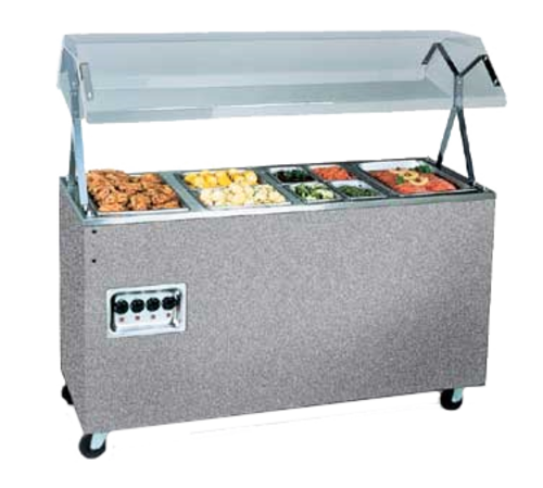 Vollrath 38946604 60" W x 28 5/8" D x 57 5/16" H 4 Wells Enclosed Storage Base 2-Series Affordable Portable Hot Food Station - 120/208-240 Volts
