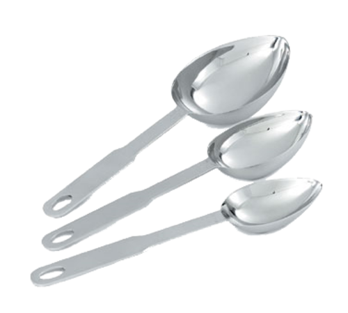 Vollrath 47054 Oval Type 304 18/8 Stainless Steel One-Piece Construction Measuring Scoop / Cup Set
