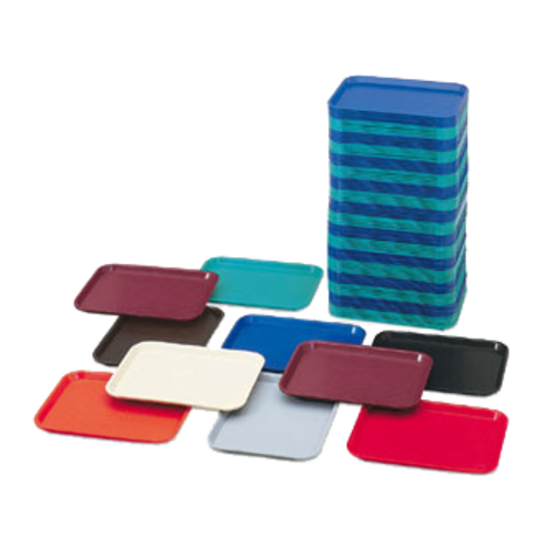 Vollrath 86129 14" x 18" Teal Rectangular Polypropylene Fast Food Tray