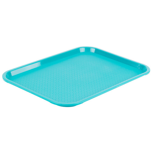 Vollrath 86129 14" x 18" Teal Rectangular Polypropylene Fast Food Tray