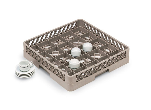 Vollrath TR16 19.75" W x 4" H (25) Compartment Co-Polymer Plastic Traex Full Size Cup Rack