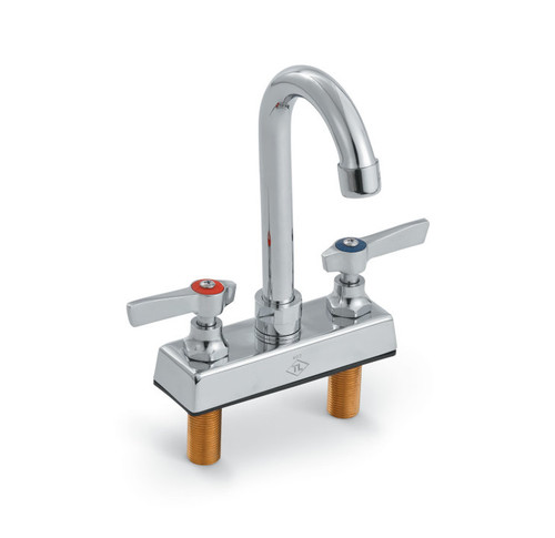 Vollrath 2612 4" Centers x for Drop-In Sinks 7 1/2" High Gooseneck Deck Mounted Bar Faucet