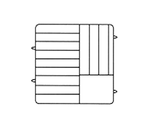 Vollrath PM1211-4 12 Plate Co-Polymer Plastic Open Profile Plate Crate Dishwasher Rack