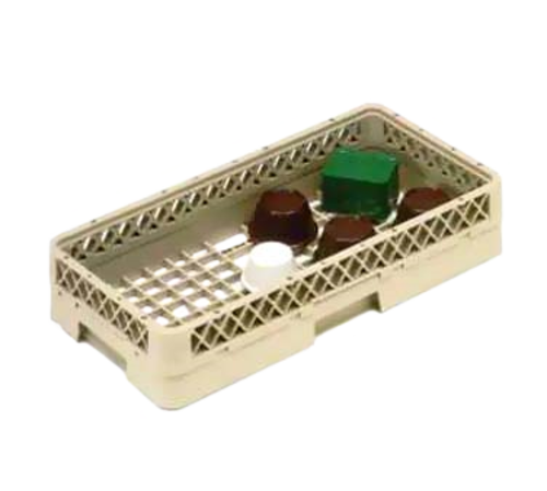 Vollrath HR1AAA 10" W x 19 3/4" D x 7 5/16" H Half Size Co-Polymer Plastic Beige Traex Open Dishwasher Rack