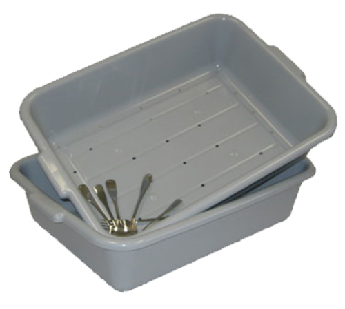 Vollrath 1502-31 20"L x 15"W x 5-3/4"H Gray Plastic Economy Soak System