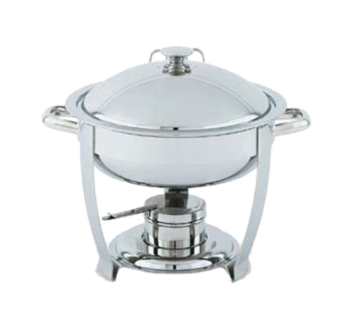 Vollrath 46502 6 Qt. Round Stainless Steel Lift-Off Cover Canned Heat Orion Chafer