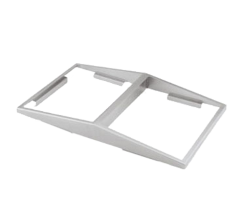 Vollrath 19184 20.88" W x 2.13" H x 12.75" D 300 Series Stainless Steel Accommodates (2) 1/2 Size Pans Double Angled Adapter Plate