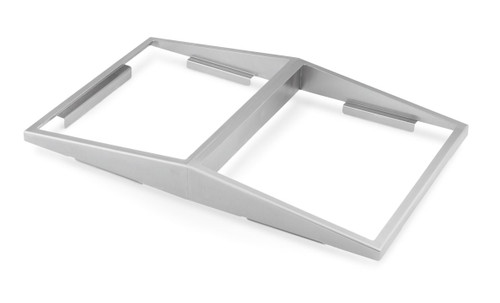 Vollrath 19184 20.88" W x 2.13" H x 12.75" D 300 Series Stainless Steel Accommodates (2) 1/2 Size Pans Double Angled Adapter Plate