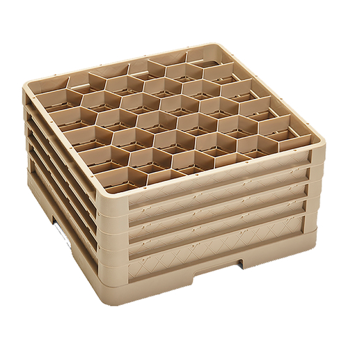 Vollrath CR12HHHH 19.75" W x 19.75" D x 10.31" H 30 Compartments Co-Polymer Plastic Beige Full Size Traex Rack Max