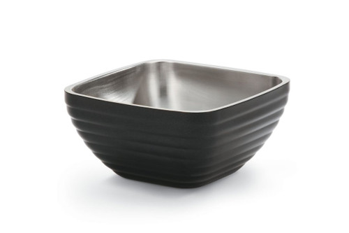 Vollrath 4763760 262.4 Oz. Classic Pearl White Square Stainless Steel Double Wall Insulated Serving Bowl
