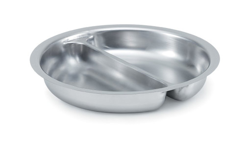 Vollrath 49334 1.2 Qt. Round Stainless Steel Divided Food Pan