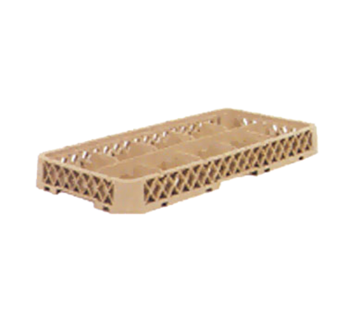 Vollrath HRC 10" W x 19 3/4" D x 2" H Half Size 10 Compartments Co-Polymer Plastic Beige Traex Dishwasher Rack Extender