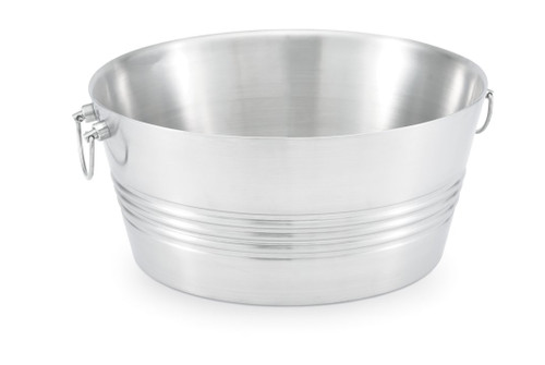 Vollrath 47226 10 Quart Conical Shaped Stainless Steel Small Round Tabletop Beverage Bin